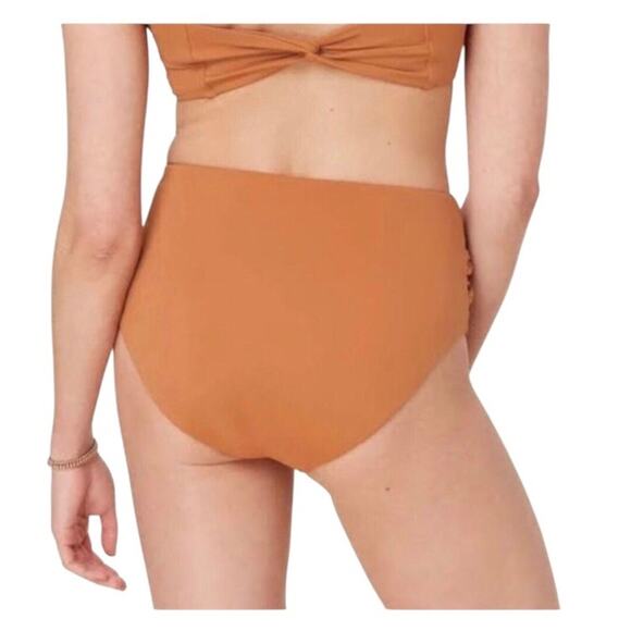Andie NWT Women’s Barbados High Rise Bikini Bottom Chestnut Orange Extra Small - Picture 2 of 12